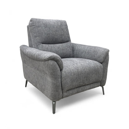‘Daytona’ 11445 Anivia Light Grey Tight Weave Fabric Armchair