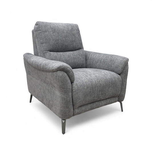‘Daytona’ 11445 Anivia Light Grey Tight Weave Fabric Armchair