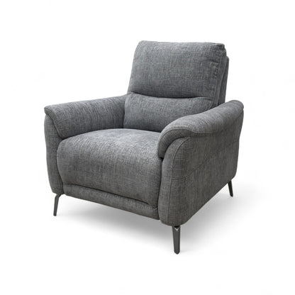 ‘Daytona’ 11445 Anivia Light Grey Tight Weave Fabric Armchair