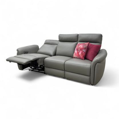 ‘Dublin’ Natural Ash La-4825 Leather 3 Seater Power Recliner with Power Headrest