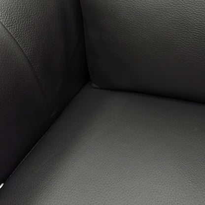 ‘Morgan' Oslo Cat-40:23 Jet Black Leather Power Recliner Armchair + Storage Footstool
