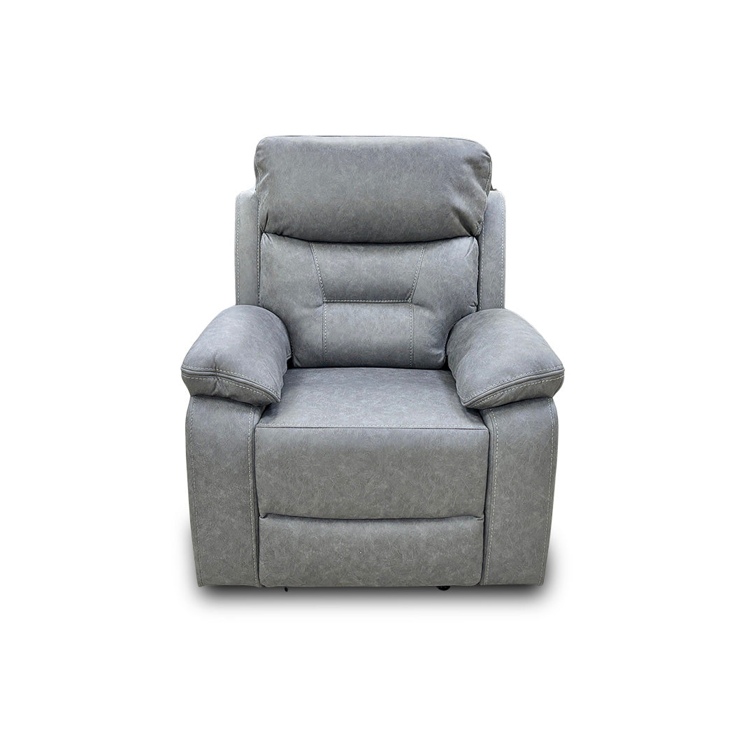 ‘Beaumont’ Grey Endurance Fabric Manual Recliner High Back Armchair