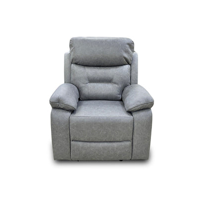 ‘Beaumont’ Grey Endurance Fabric Manual Recliner High Back Armchair