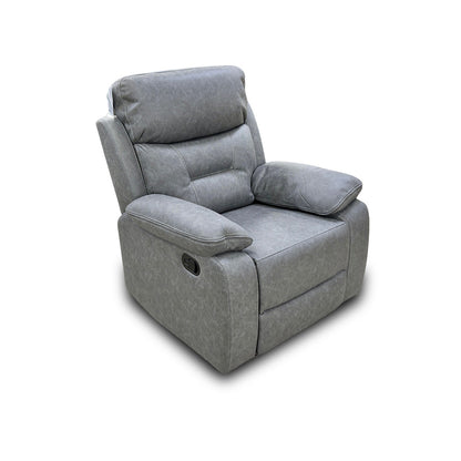 ‘Beaumont’ Grey Endurance Fabric Manual Recliner High Back Armchair
