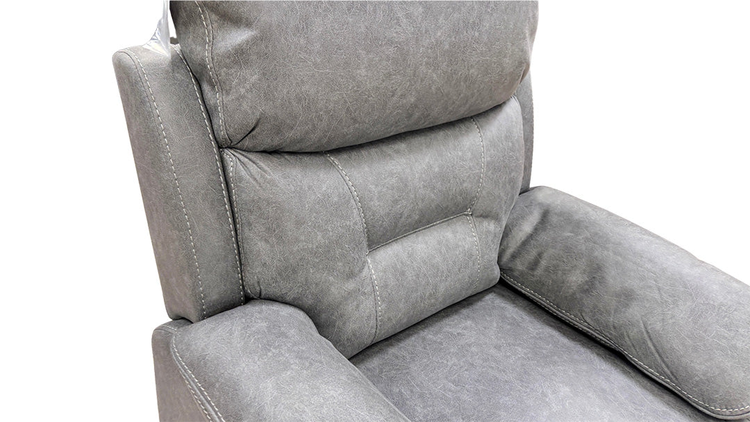 ‘Beaumont’ Grey Endurance Fabric Manual Recliner High Back Armchair
