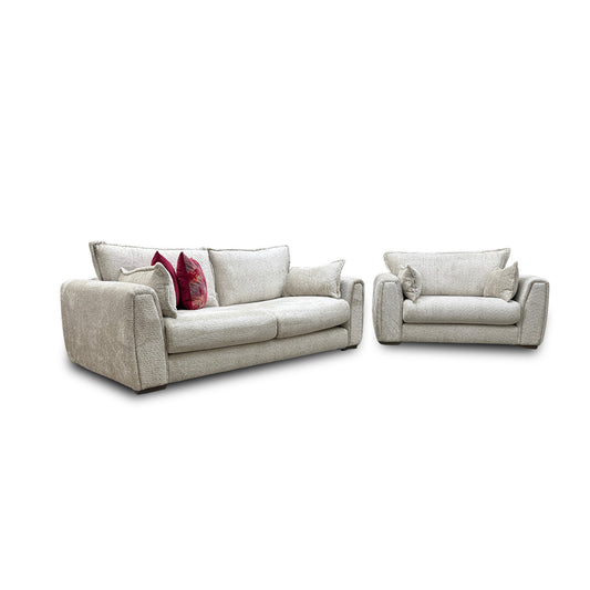 'Somerford' Natural Somerford Texture 3 Seater Sofa + Cuddler
