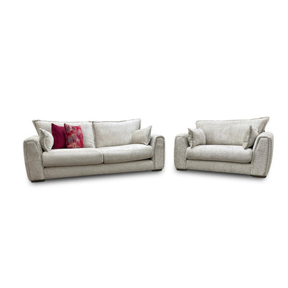 'Somerford' Natural Somerford Texture 3 Seater Sofa + Cuddler