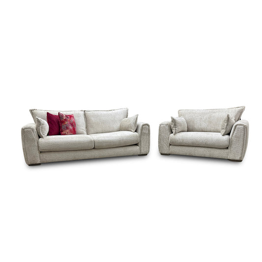 'Somerford' Natural Somerford Texture 3 Seater Sofa + Cuddler