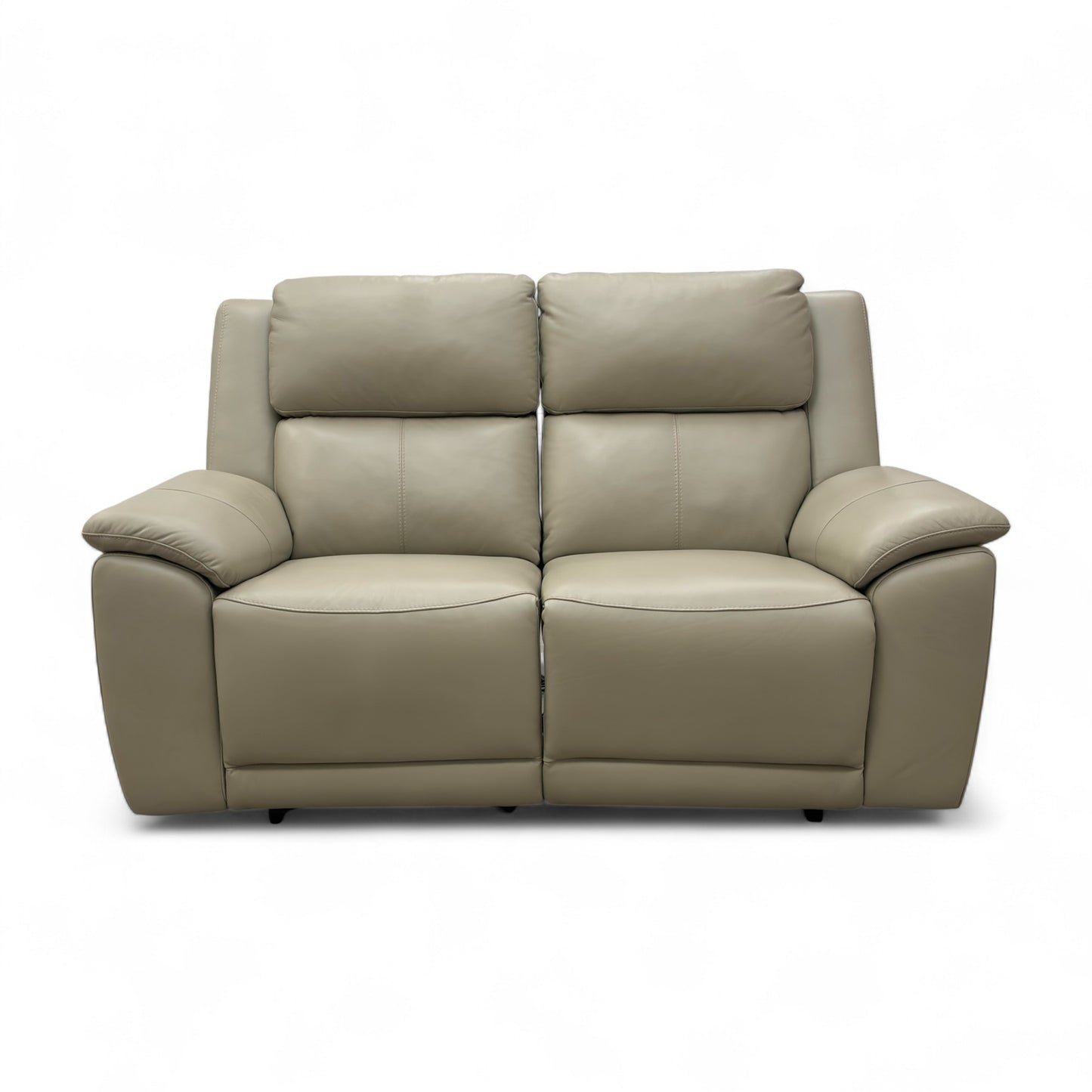‘Utah' Natural Sand La-4827 Leather 2 Seater Power Recliner Sofa with Power Headrests and Power Lumbar