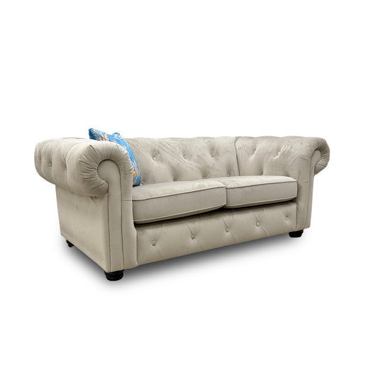 'Belair' Stone Sensual Velvet 2 Seater Sofa