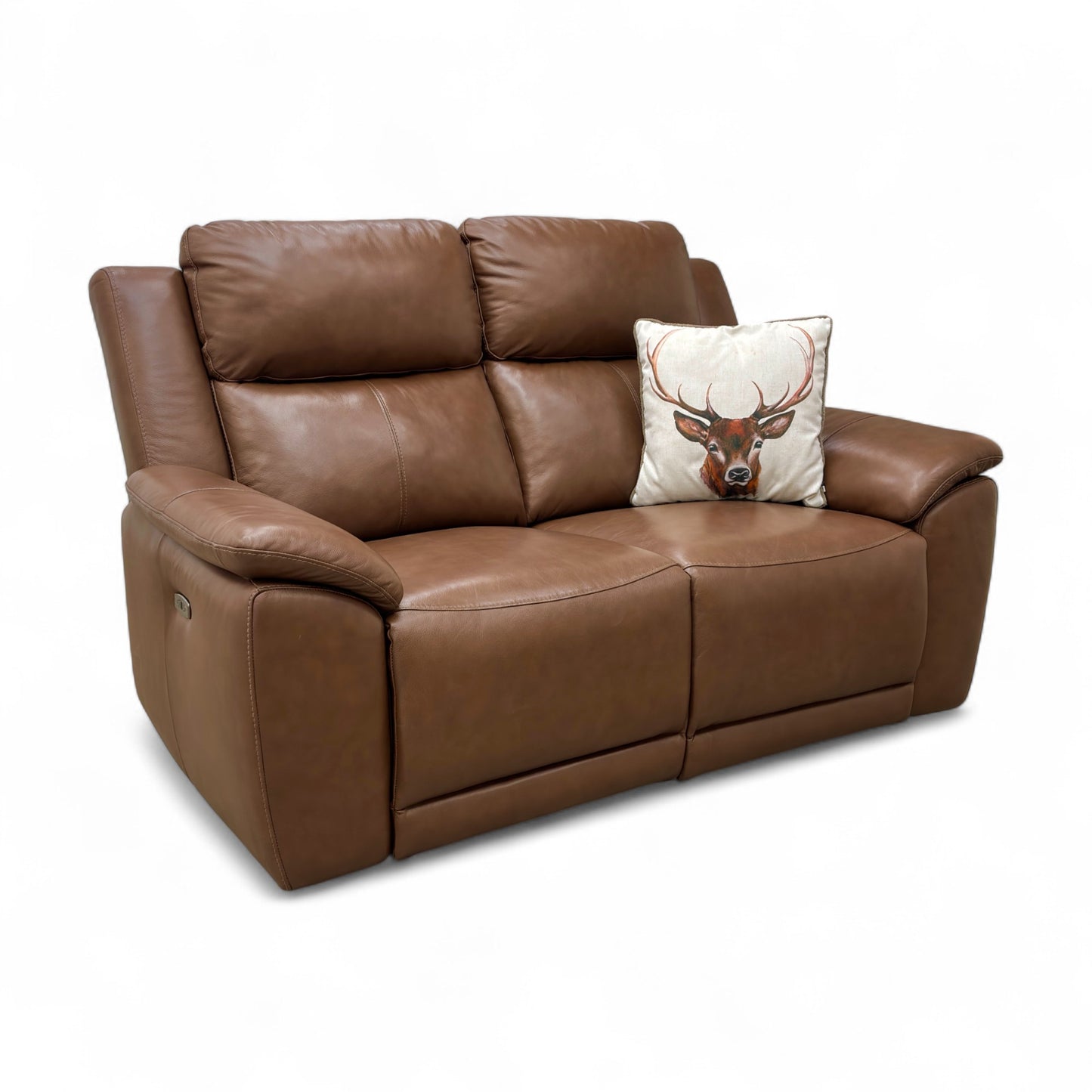 ‘Utah' Roast Lx-6414 Leather 2 Seater Power Recliner Sofa
