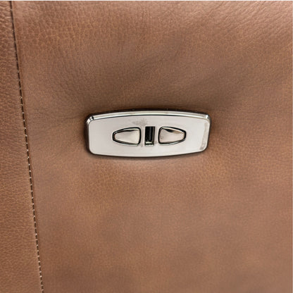 ‘Utah' Roast Lx-6414 Leather 2 Seater Power Recliner Sofa