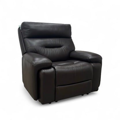 ‘Cinemax’ Lx-6402 Burgundy Leather Media Leather Power Recliner Chair with Power Headrest