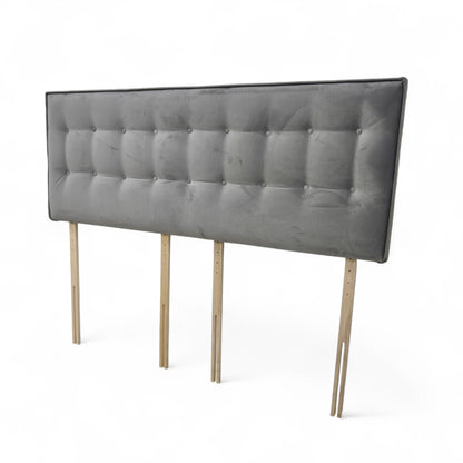 'Coral’ Luxury Silver Strutted Headboard - Super King