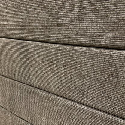 ‘Gordon’ Mushroom Fabric 2 Draw Divan Bed Base with Floor Standing Headboard - King