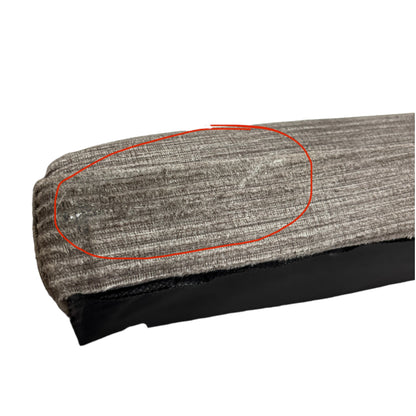 ‘Gordon’ Mushroom Fabric 2 Draw Divan Bed Base with Floor Standing Headboard - King