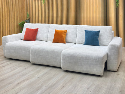 Ideal Home 'Gemini' Light Grey Fabric 3 Seater Sofa