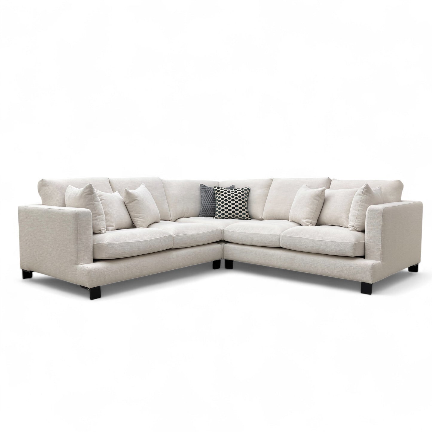 Dwell ‘Lugano’ Ivory Jagger Fabric 2 Corner 2 Sofa
