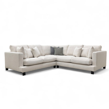 Dwell ‘Lugano’ Ivory Jagger Fabric 2 Corner 2 Sofa