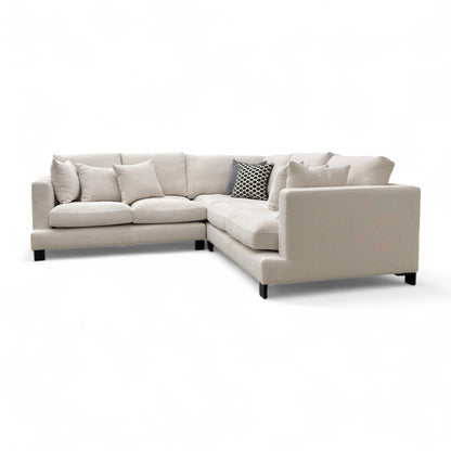 Dwell ‘Lugano’ Ivory Jagger Fabric 2 Corner 2 Sofa