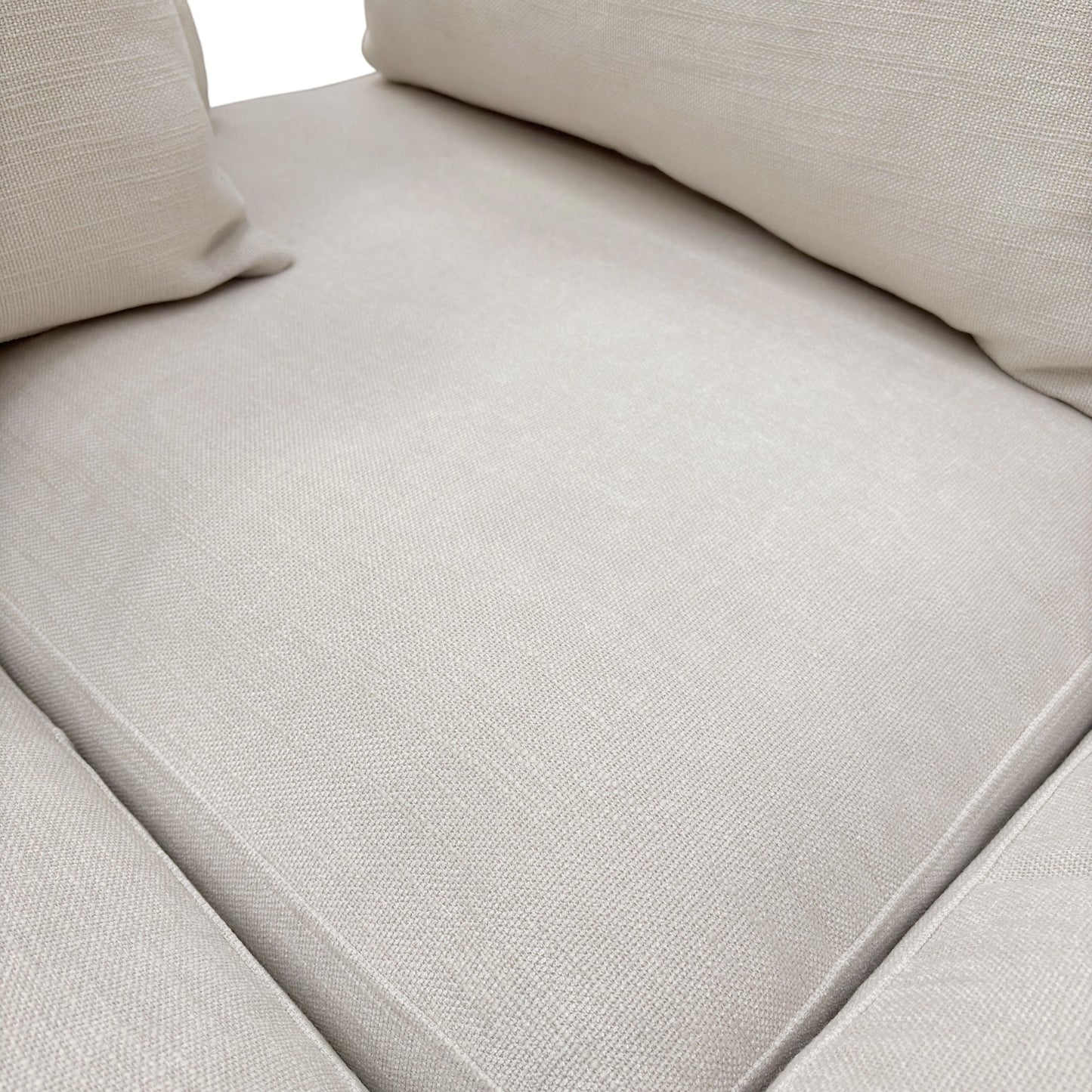 Dwell 'Lugano' Ivory Jagger Fabric Right Hand Facing Arm 3 Piece Open End Corner Chaise Sofa