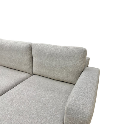 'Layla' Mink Layla Plain Woven Fabric Right Hand Facing Full Storage Chaise End 3 Seater Sofa