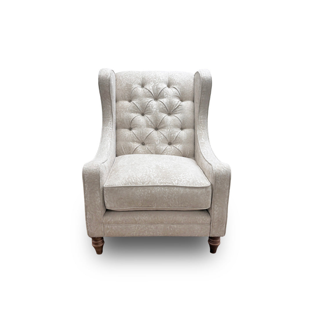 Boutique Collection ‘Blenheim’ Darwin Ivory Wing Chair