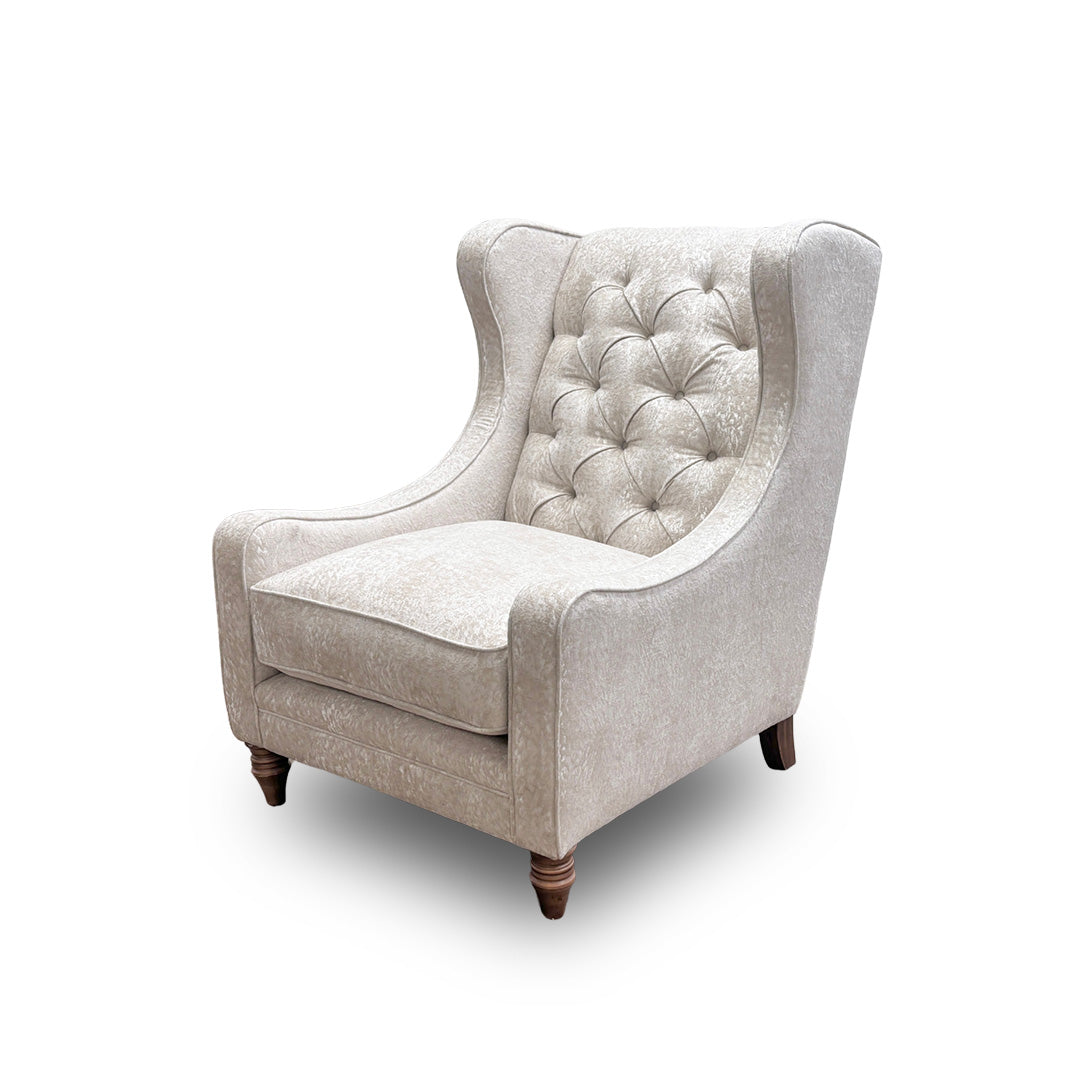 Boutique Collection ‘Blenheim’ Darwin Ivory Wing Chair