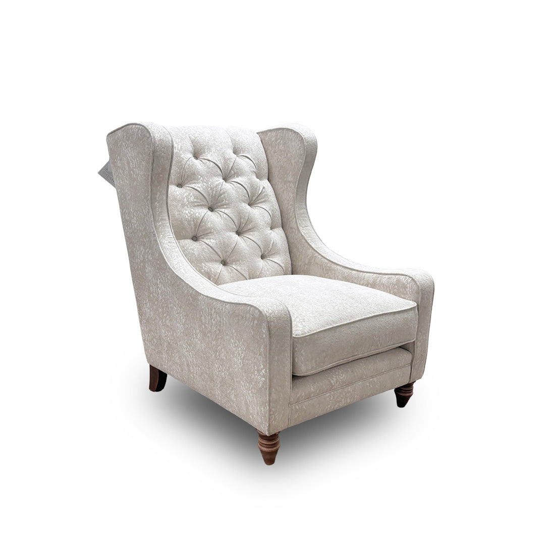 Boutique Collection ‘Blenheim’ Darwin Ivory Wing Chair