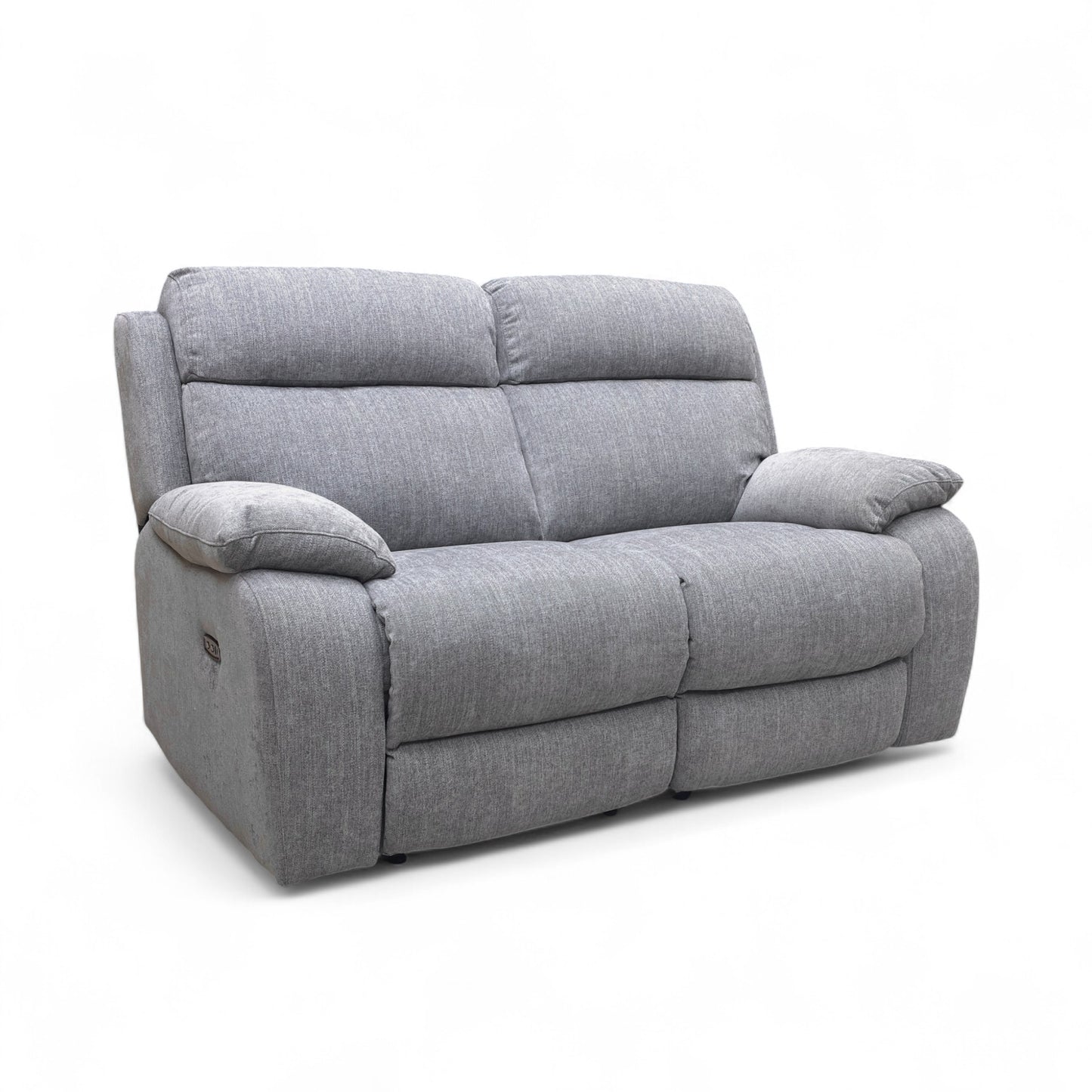 ‘Moreno’ Fab-Meo-R24 Haze Fabric 2 Seater Power Recliner Sofa