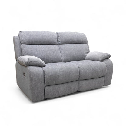‘Moreno’ Fab-Meo-R24 Haze Fabric 2 Seater Power Recliner Sofa