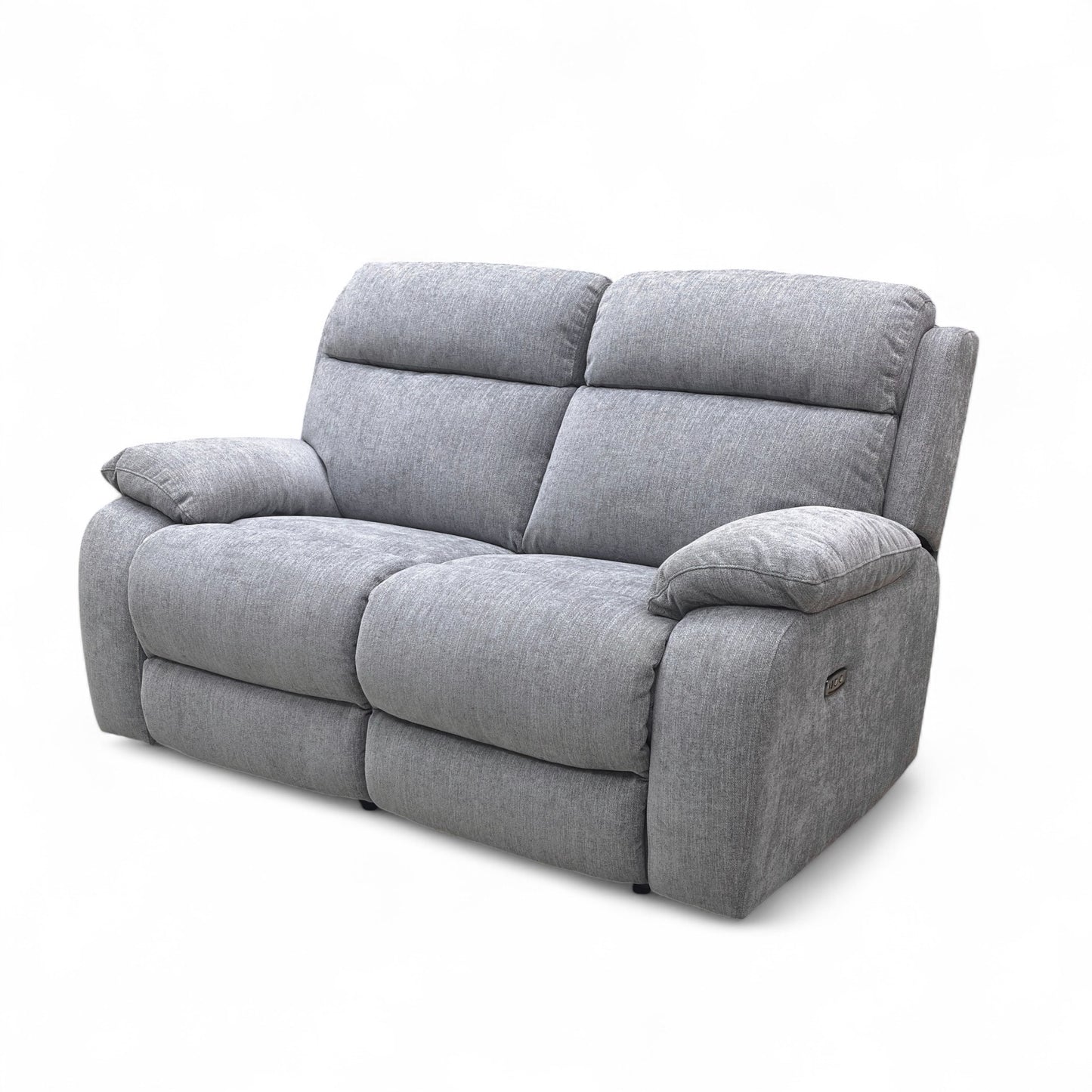 ‘Moreno’ Fab-Meo-R24 Haze Fabric 2 Seater Power Recliner Sofa