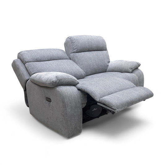‘Moreno’ Fab-Meo-R24 Haze Fabric 2 Seater Power Recliner Sofa