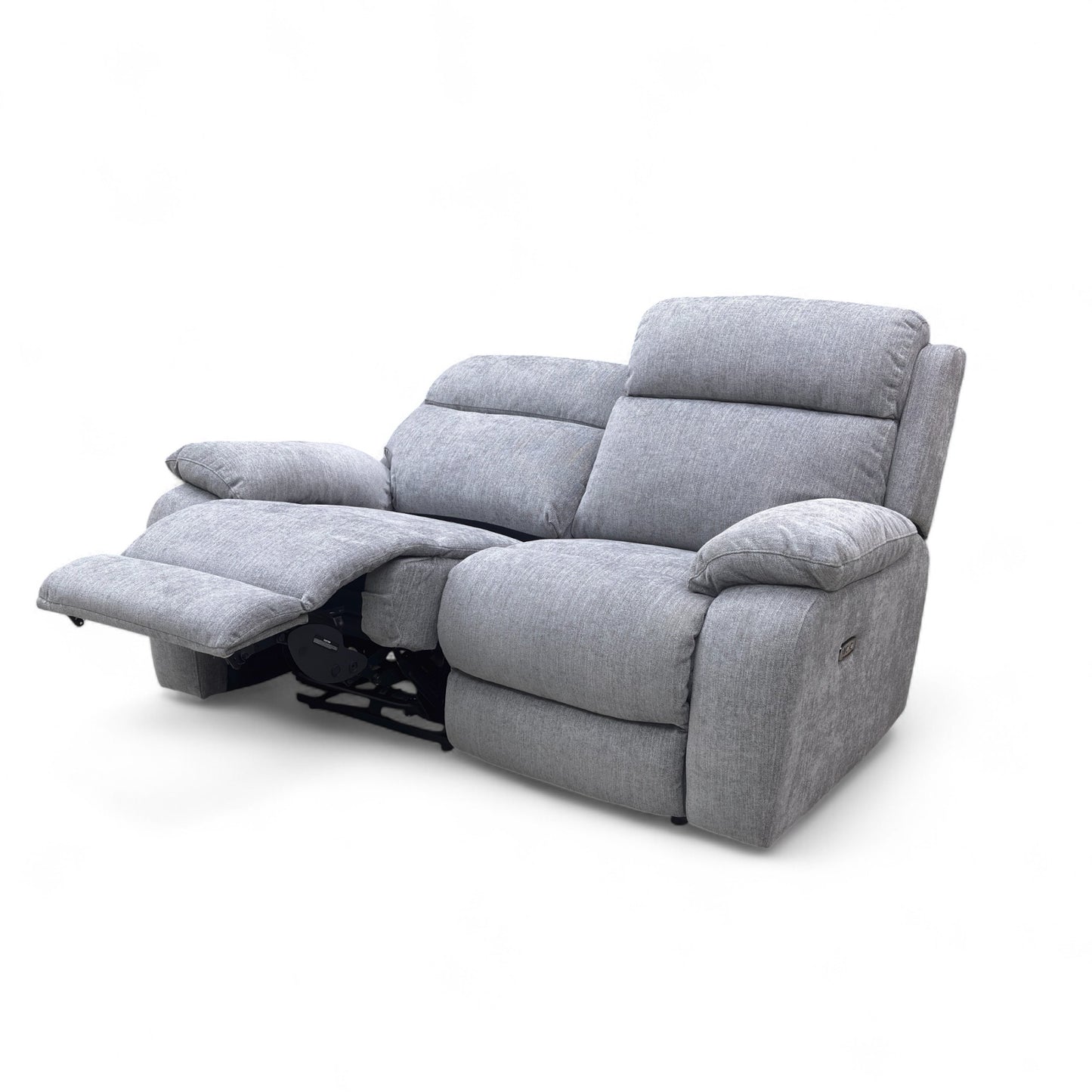 ‘Moreno’ Fab-Meo-R24 Haze Fabric 2 Seater Power Recliner Sofa