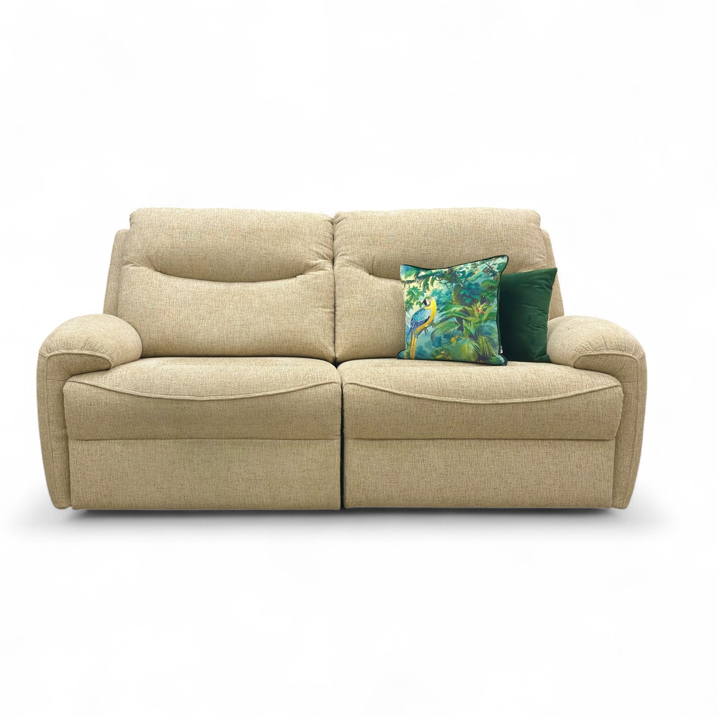 G Plan ‘Amesbury’ C932 Rush Sand Woven Fabric 3 Seater Power Recliner Sofa with Power Headrests and Power Lumbar