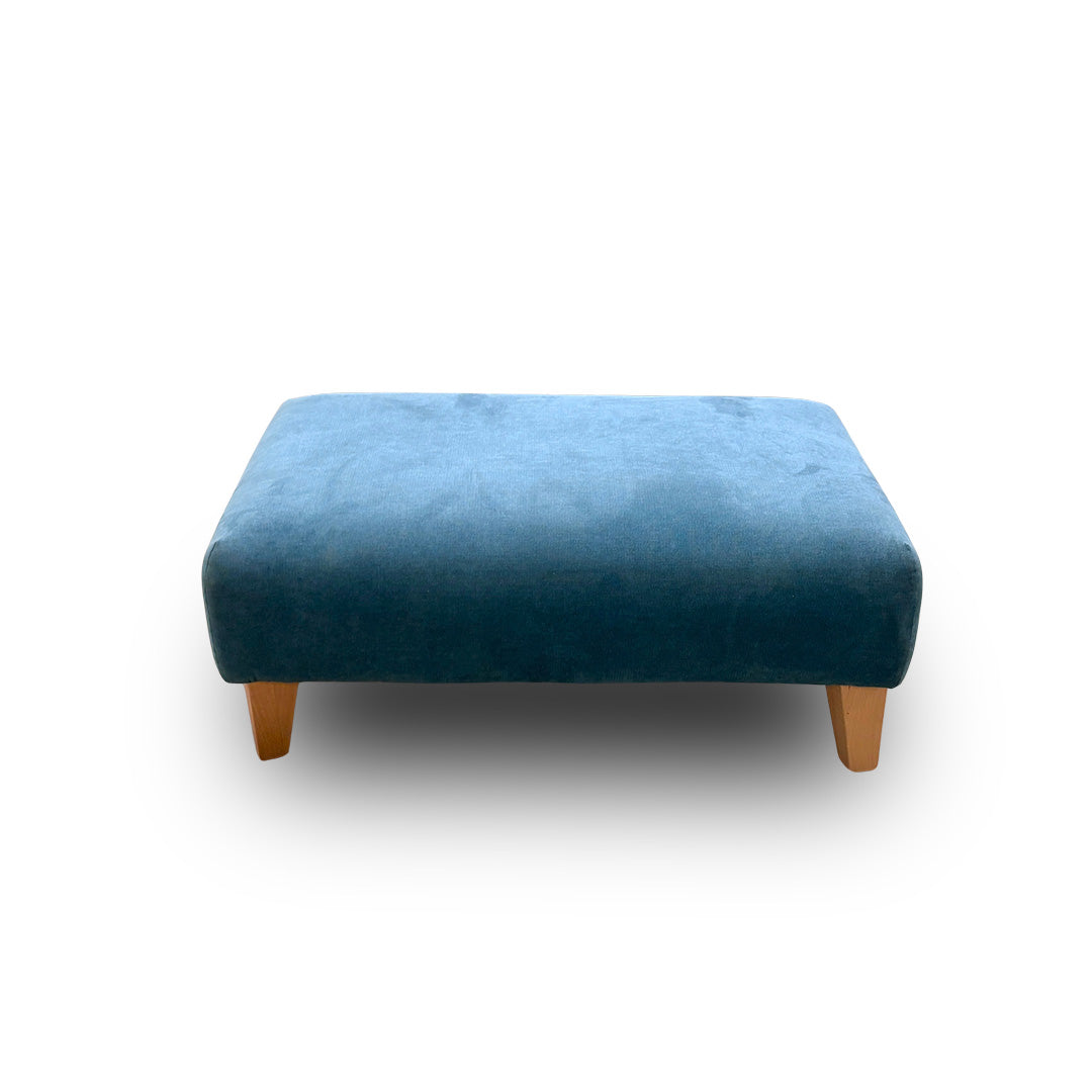 ‘Orlby’ Plaza Linen Ocean Banquette Footstool