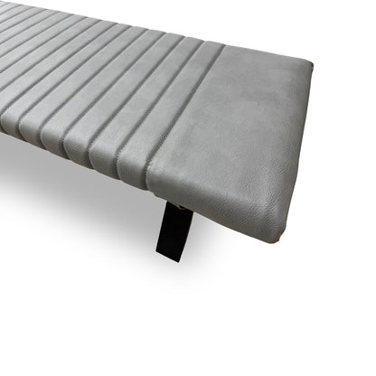 'Saturn' Solid Oak 180cm Dining Bench with X-Shaped Legs + Grey Bench Pad