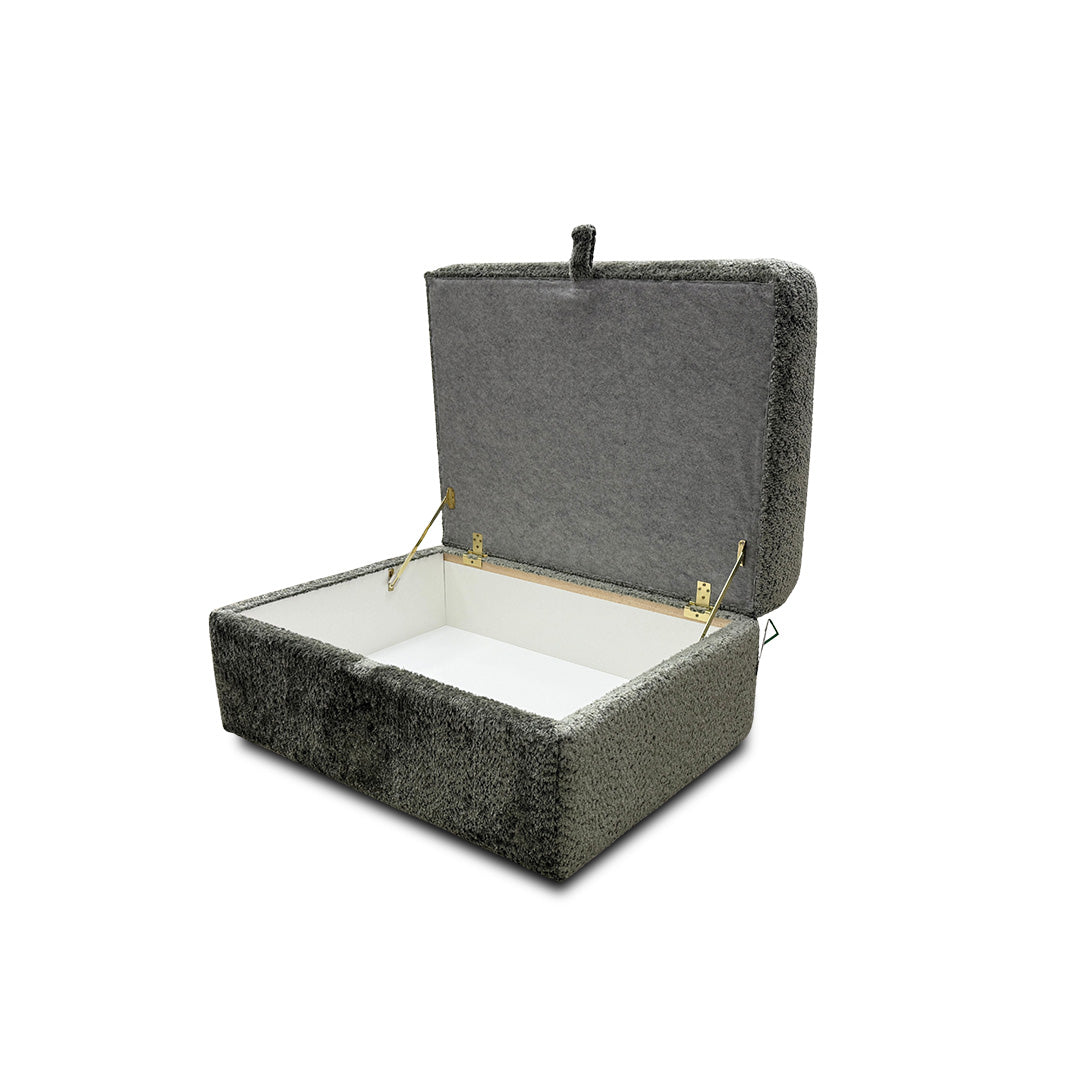 'Somerford' Dark Green Somerford Texture Large Storage Footstool