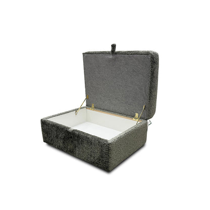 'Somerford' Dark Green Somerford Texture Large Storage Footstool