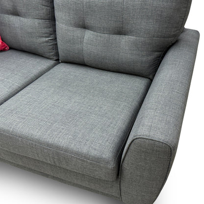 'Kian' Charcoal Revive Fabric Large 2 Seater Sofa Bed