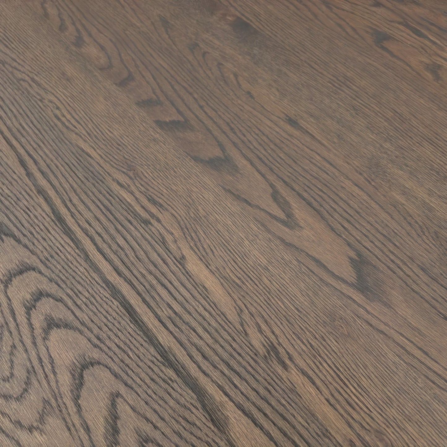 Bodahl Compact ‘Terra’ 02 Smoked Solid Oak Straight Edge 160cm Dining Table with Metal X-Shaped Legs