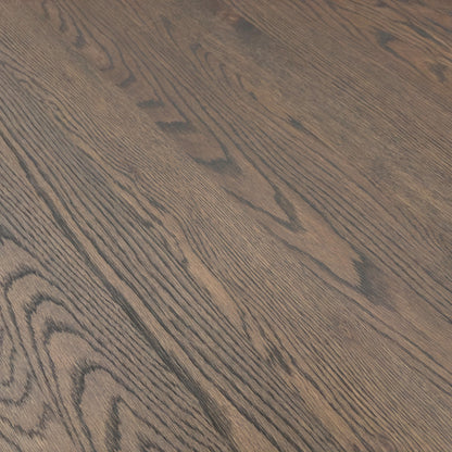 Bodahl Compact ‘Terra’ 02 Smoked Solid Oak Straight Edge 160cm Dining Table with Metal X-Shaped Legs