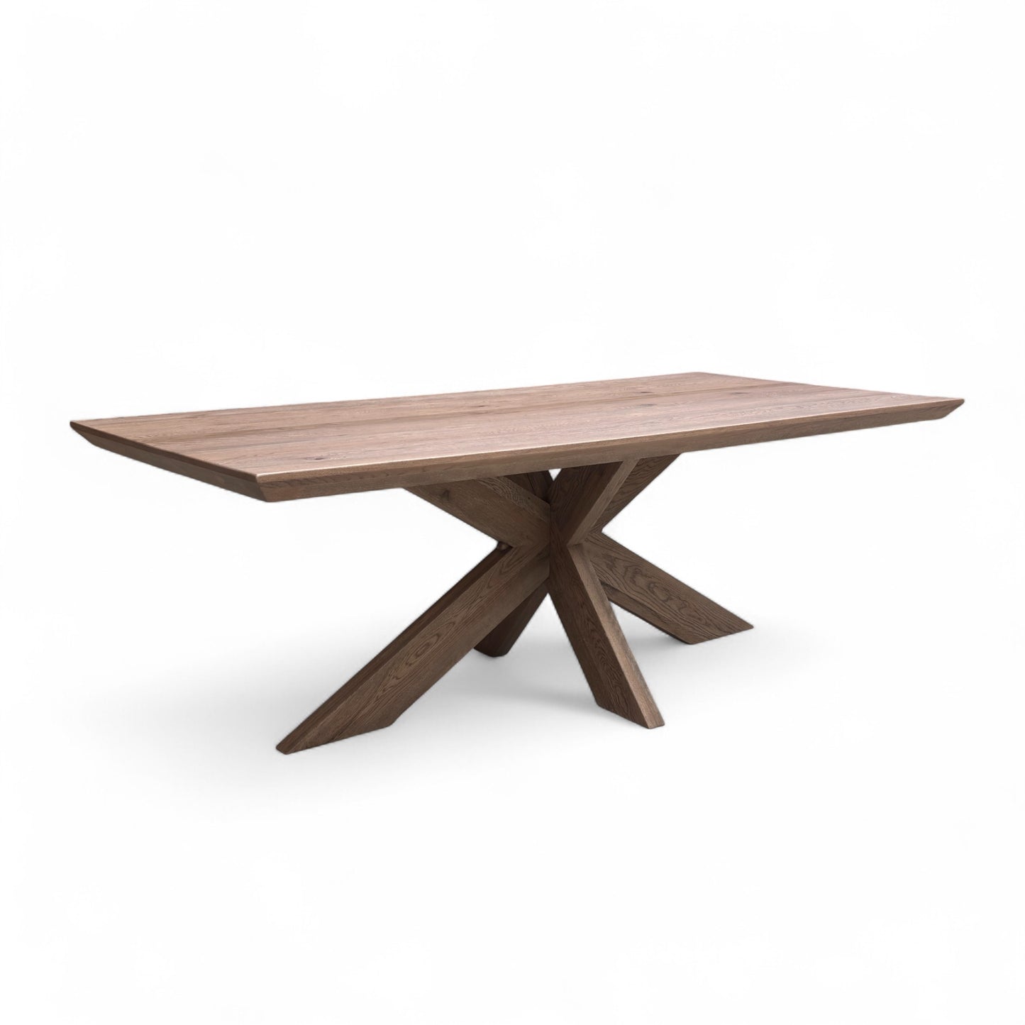 Bodahl ‘Loki’ 04 Desert Solid Oak Swiss Edge 220cm Dining Table with Wooden Star Base