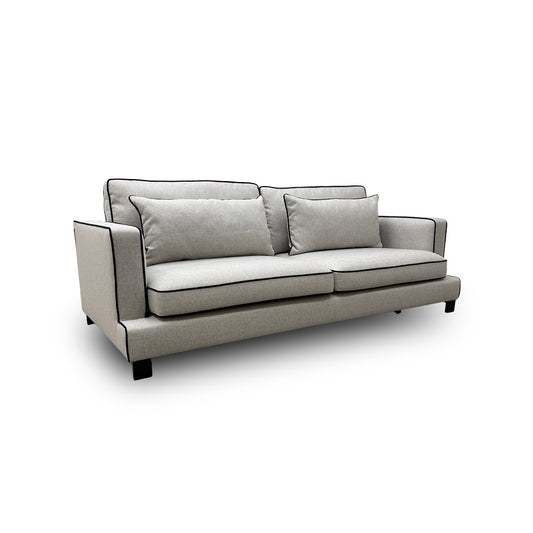 'Demure' Silver Demure Textured and Velvet 4 Seater Sofa