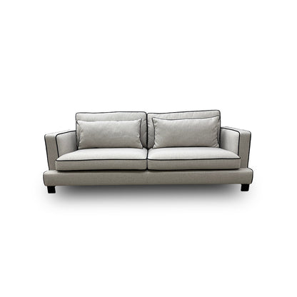 'Demure' Silver Demure Textured and Velvet 4 Seater Sofa