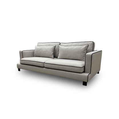 'Demure' Silver Demure Textured and Velvet 4 Seater Sofa