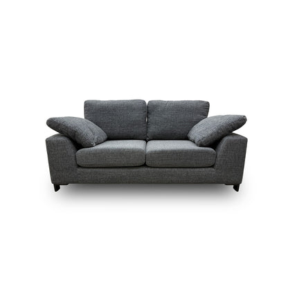 'Euphoria' Black Breeze Plain Woven Fabric 2 Seater Sofa