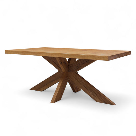 Bodahl ‘Terra' 01 Oiled Solid Oak Straight Edge 180cm Dining Table with Wooden Star Base