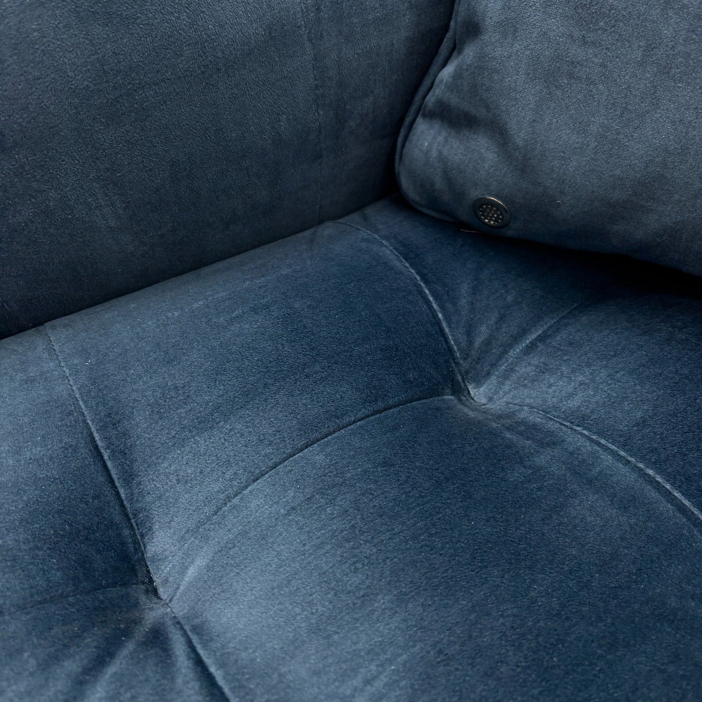 ‘Rene’ Heritage 52000 Airforce Blue Velvet 3 Seater Sofa