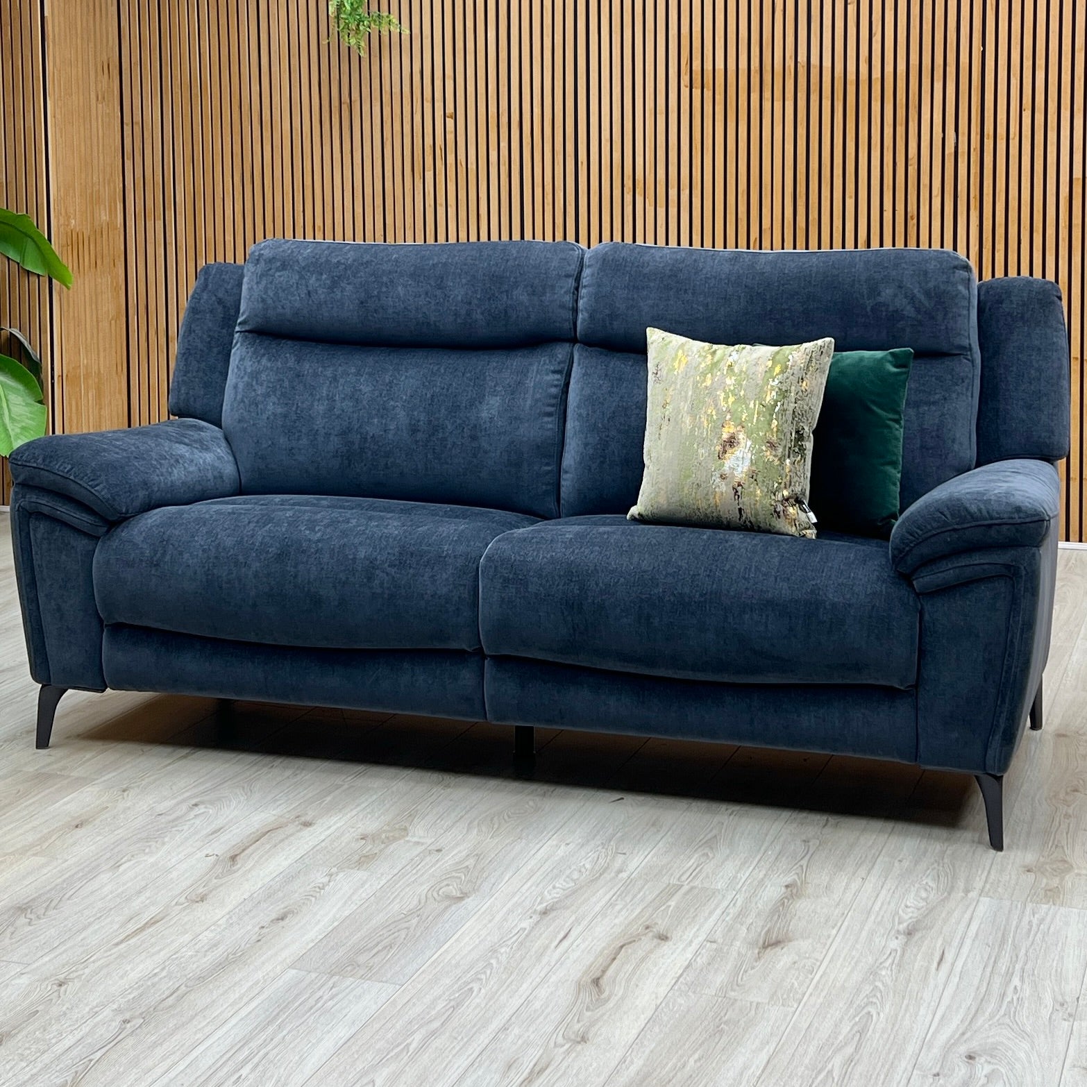 ‘Panache’ Manhattan Indigo Fabric 3 Seater Sofa Furniture Village